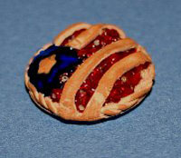 Dollhouse Miniature Pie Patriotic